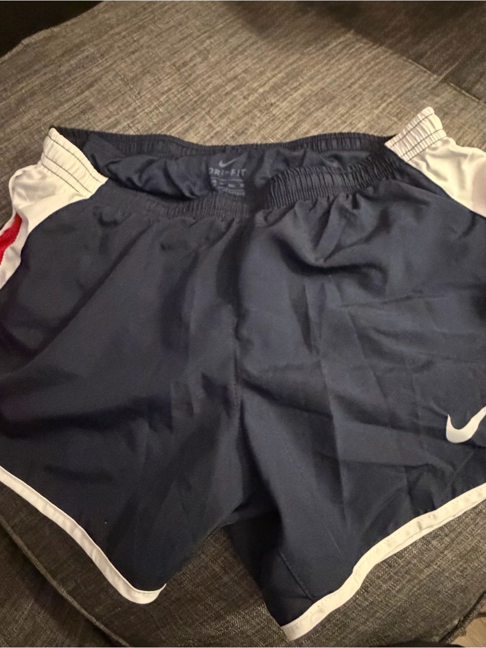 Nike Tempo Dri-FIT Running Shorts Women’s XS Navy Red White